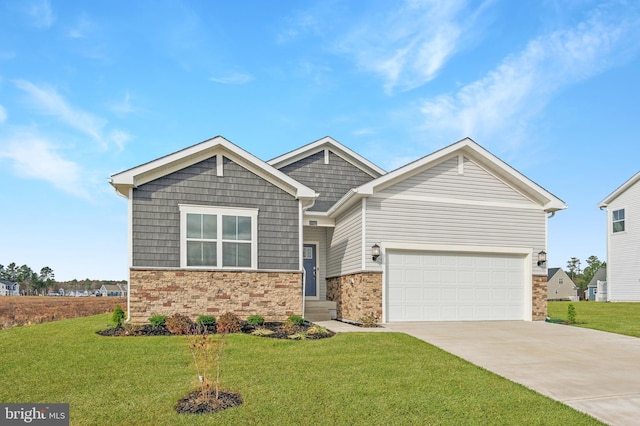 view of front of home with a front yard