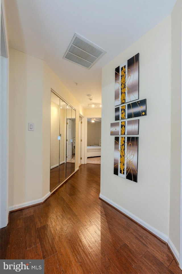 hall featuring hardwood / wood-style floors