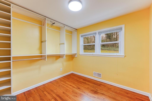 spacious closet with wood-type flooring