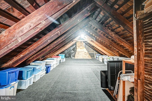 view of attic