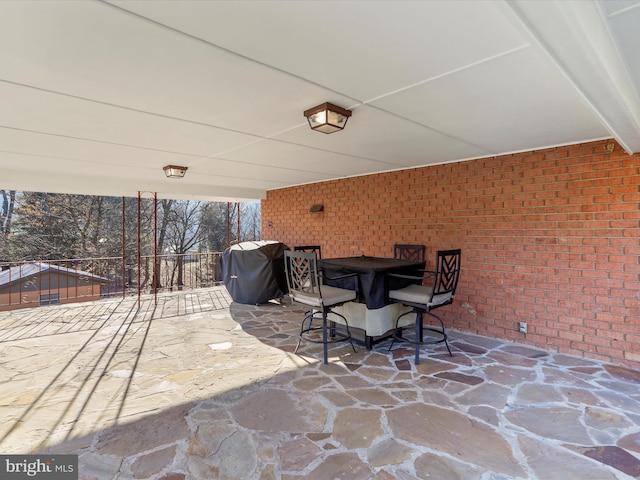 view of patio / terrace with area for grilling