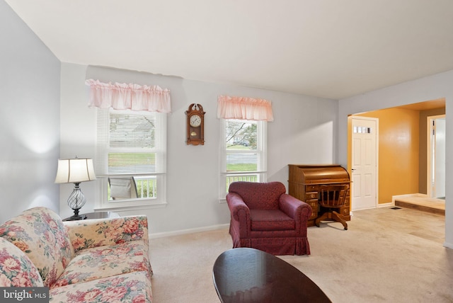 view of carpeted living room