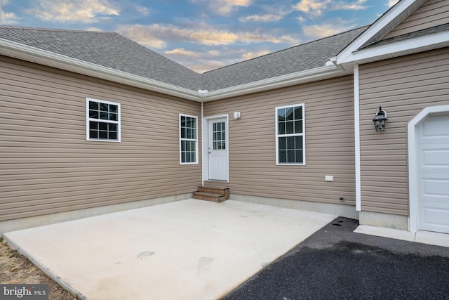 exterior space with a patio