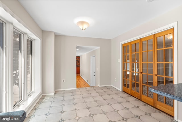 interior space with french doors