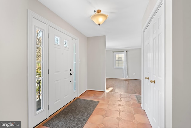 foyer entrance with plenty of natural light