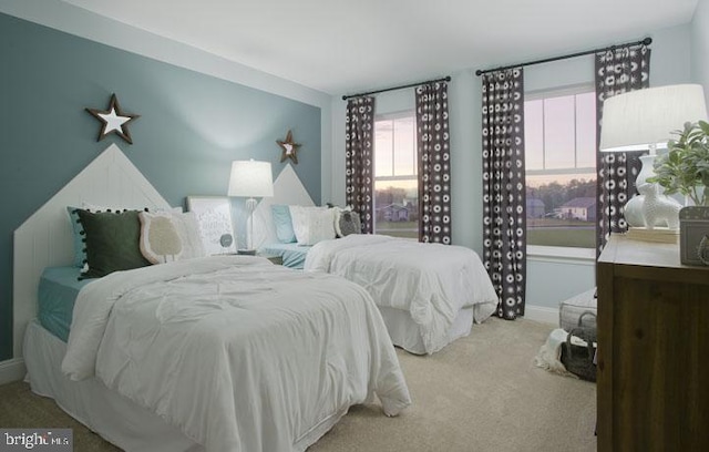 bedroom with carpet floors