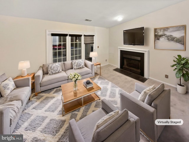 view of carpeted living room