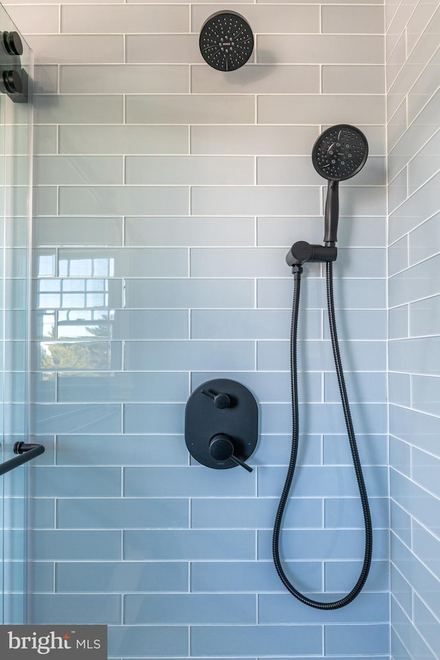 room details with tiled shower