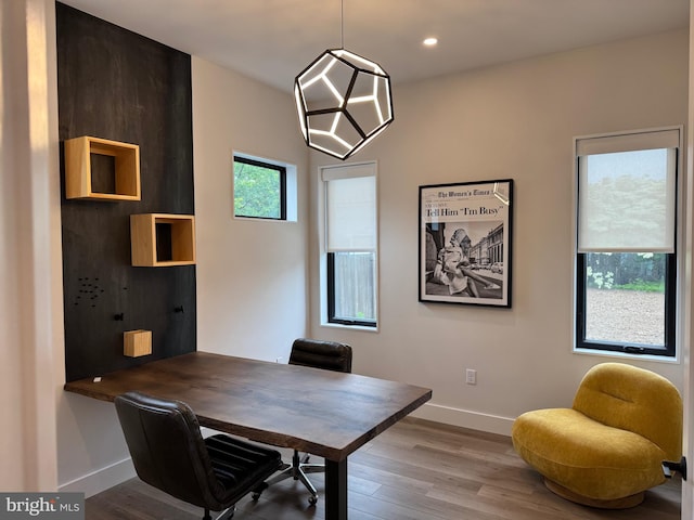 256 S Cedar St, Lititz, PA 17543 - office featuring baseboards, wood finished floors, and recessed lighting