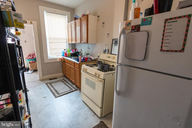 kitchen featuring white appliances