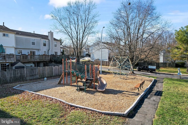 view of jungle gym