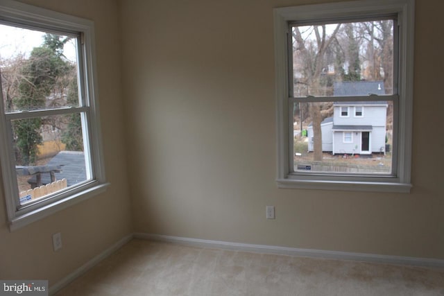 view of carpeted empty room