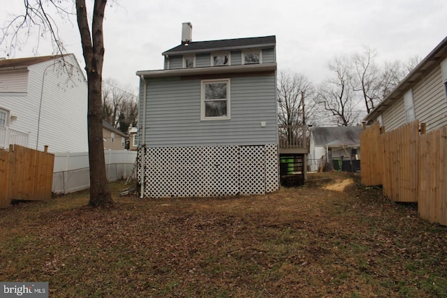 view of rear view of property