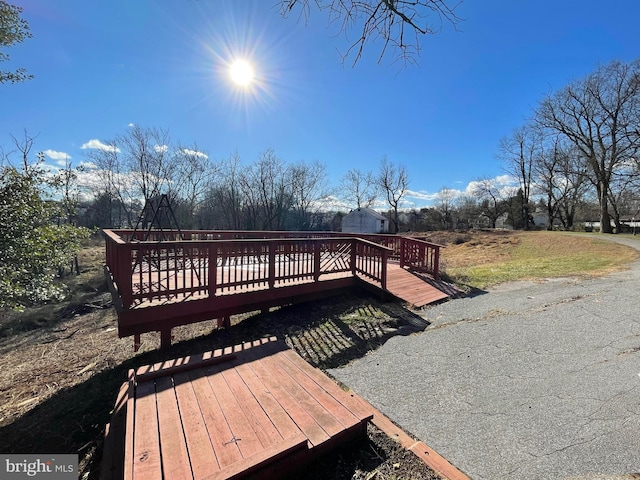 view of wooden deck