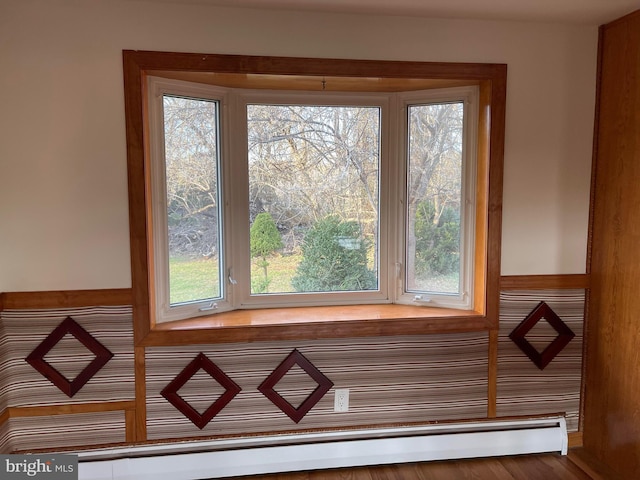 room details featuring baseboard heating