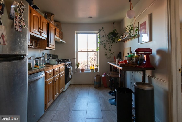 kitchen with stainless steel appliances