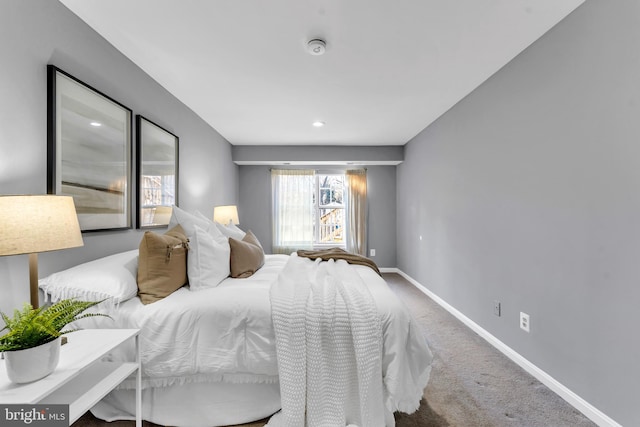 view of carpeted bedroom