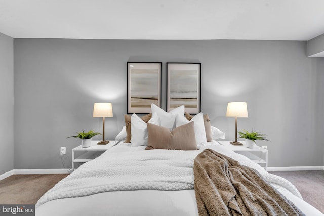 bedroom with carpet floors