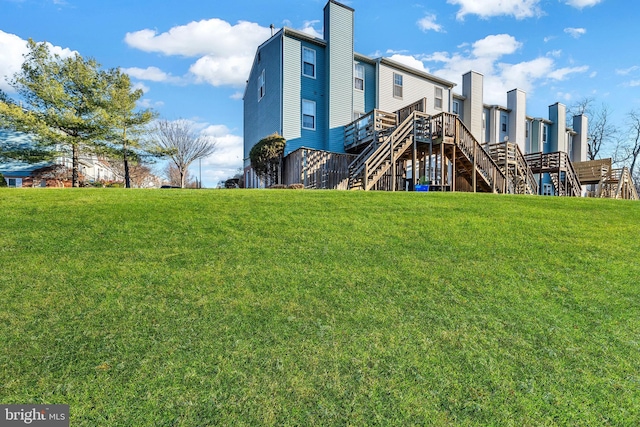 exterior space with a lawn