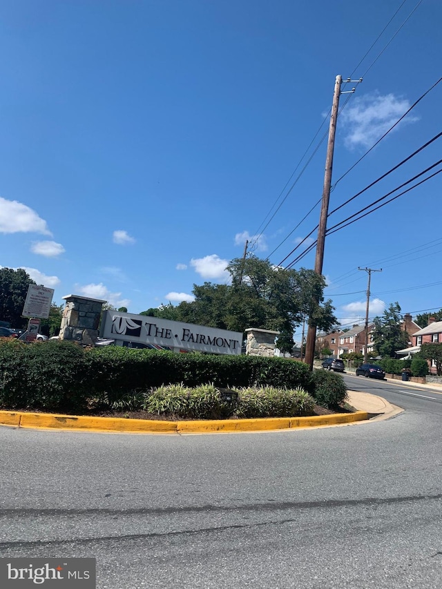 view of community sign