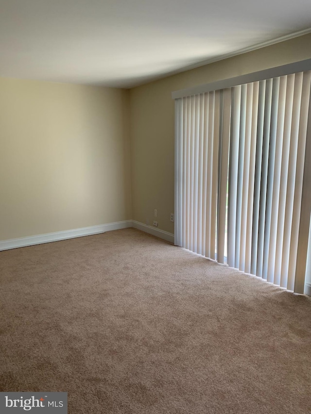 view of carpeted spare room