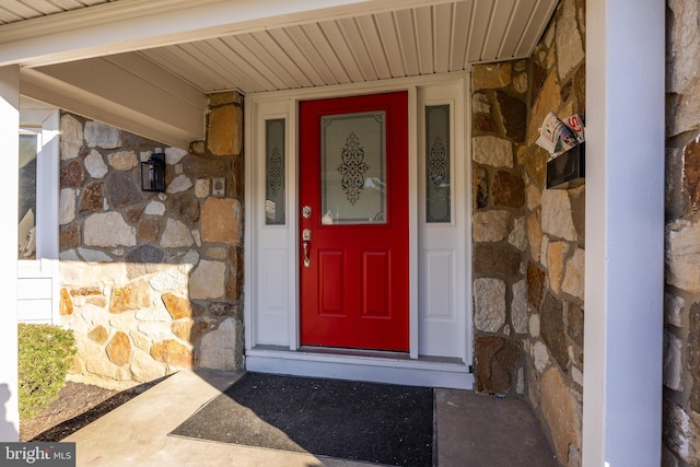 view of doorway to property