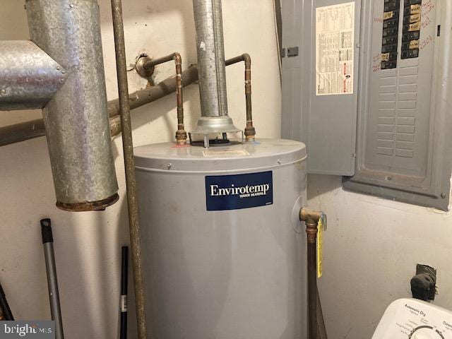 utilities with electric panel and water heater