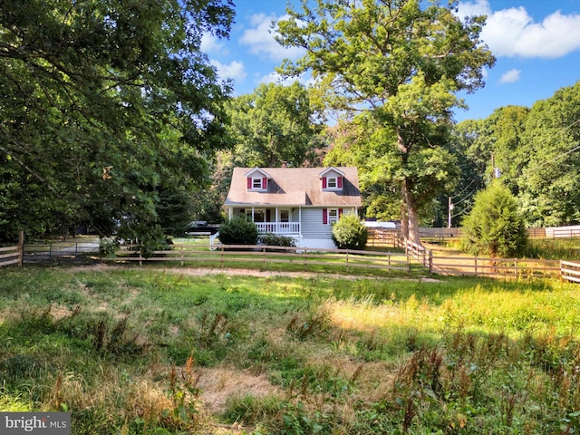 cape cod house with covered porch