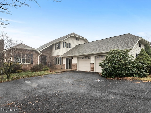 view of property with a garage