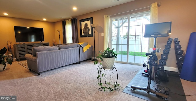 view of carpeted living room