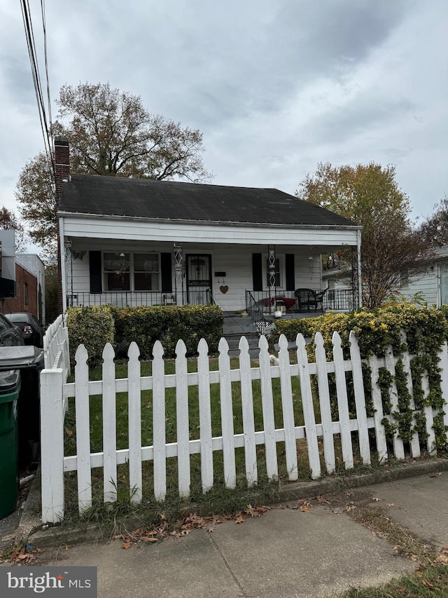 view of front of home with a porch