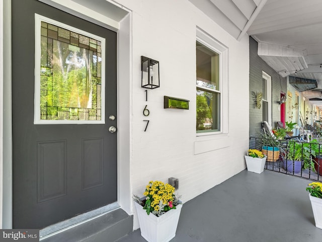 view of doorway to property