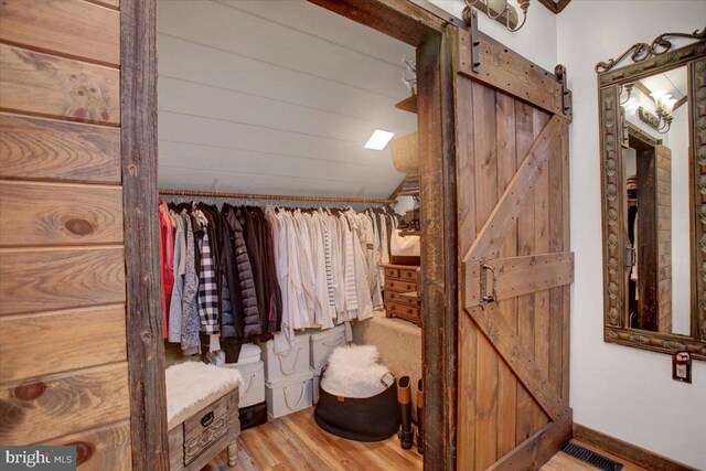 interior space with wood-type flooring