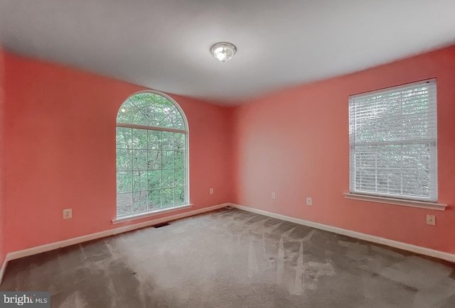 view of carpeted empty room