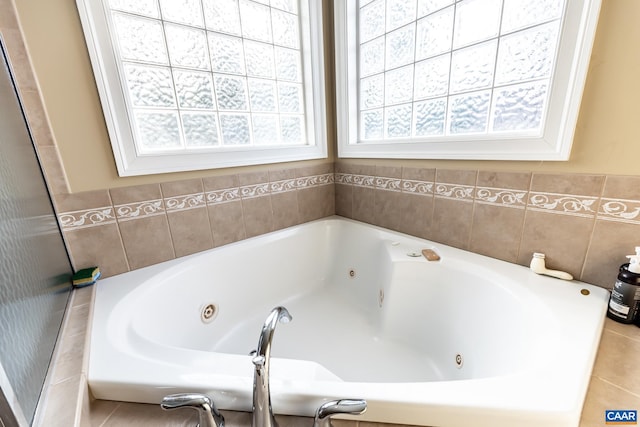 bathroom featuring a tub