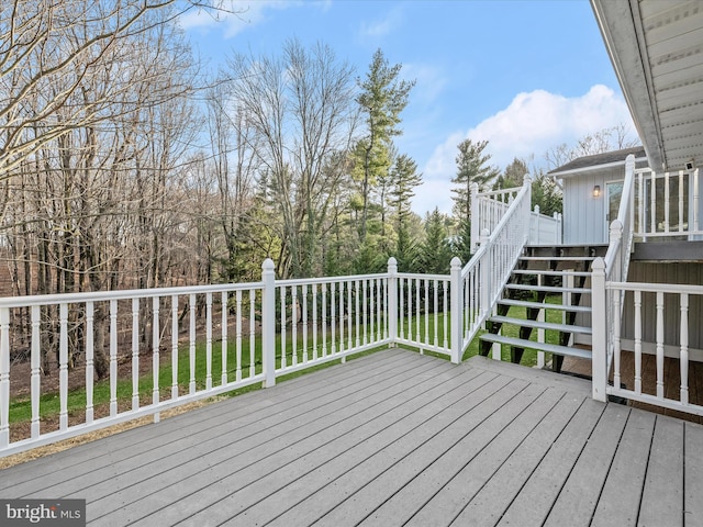 view of wooden deck