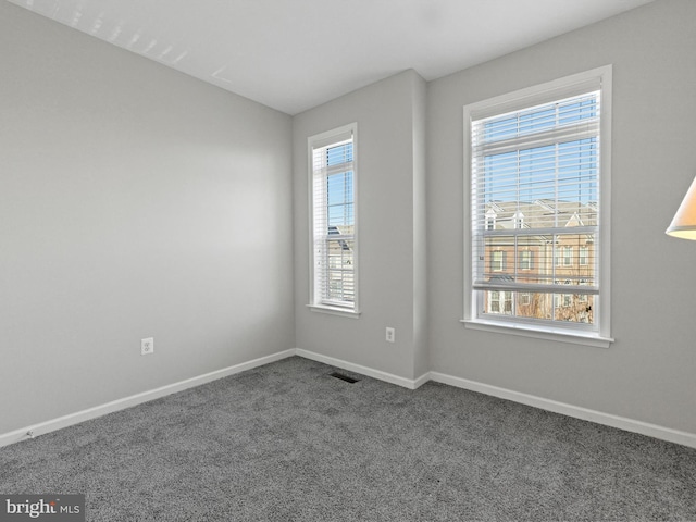 carpeted empty room with plenty of natural light