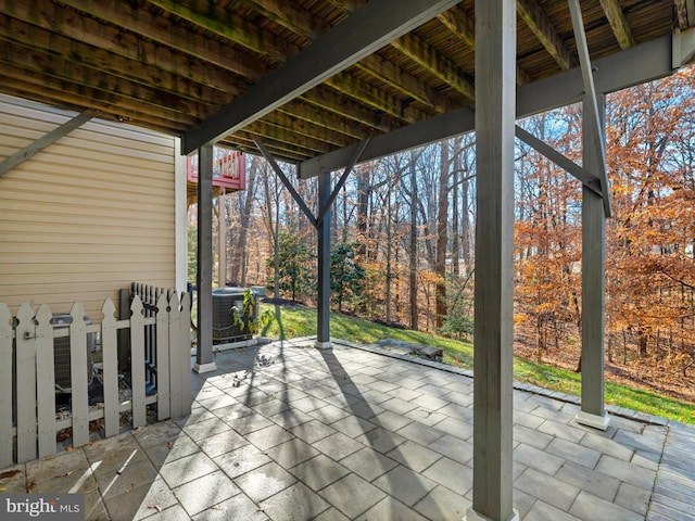 view of patio with cooling unit