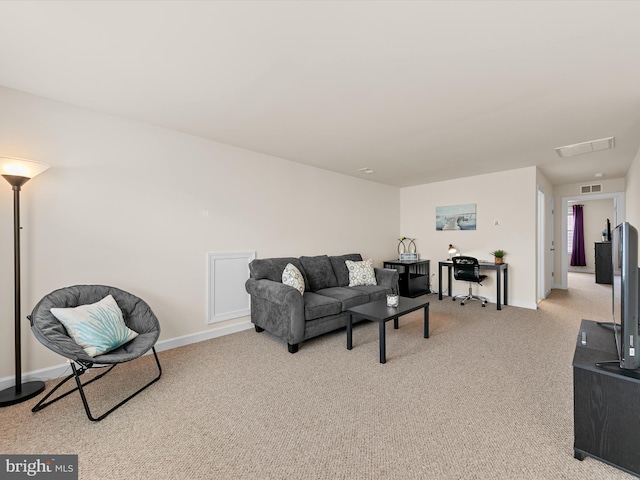 view of carpeted living room