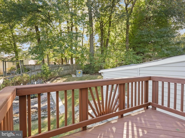 view of wooden deck