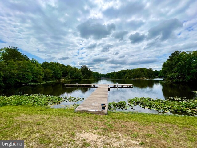 225 Wildwood Rd, Colonial Beach, VA 22443 - dock featuring a forest view and a water view