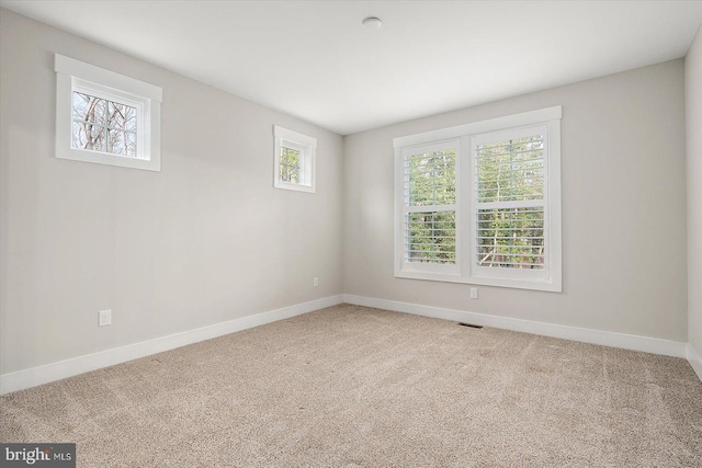 spare room with carpet floors