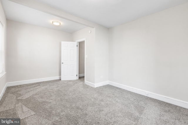 view of carpeted spare room