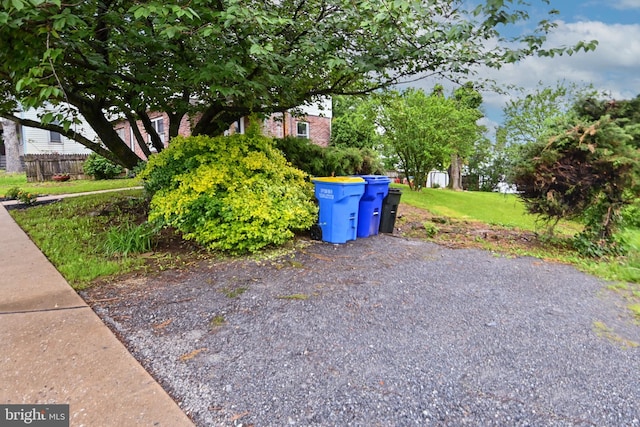 view of side of property with brick siding