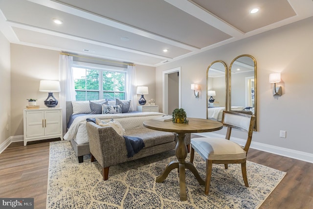 bedroom featuring hardwood / wood-style flooring