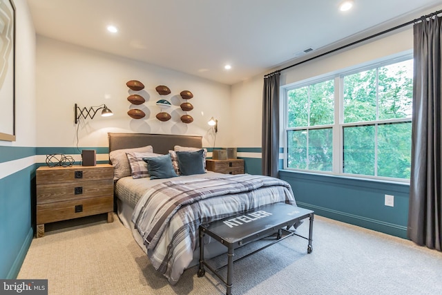 view of carpeted bedroom