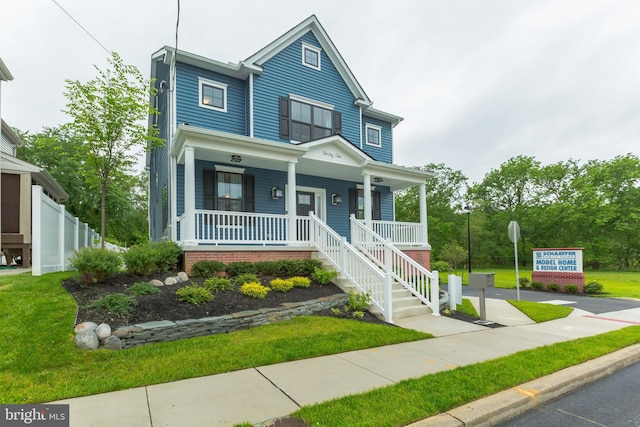 view of front facade with covered porch