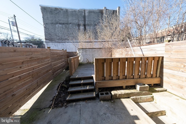 view of wooden terrace