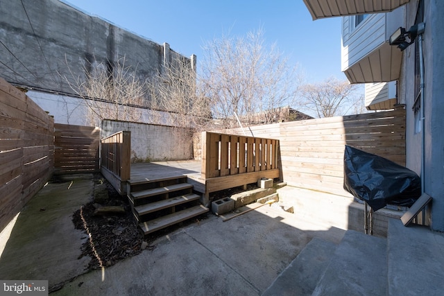 view of patio with a deck