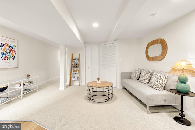 view of carpeted living room